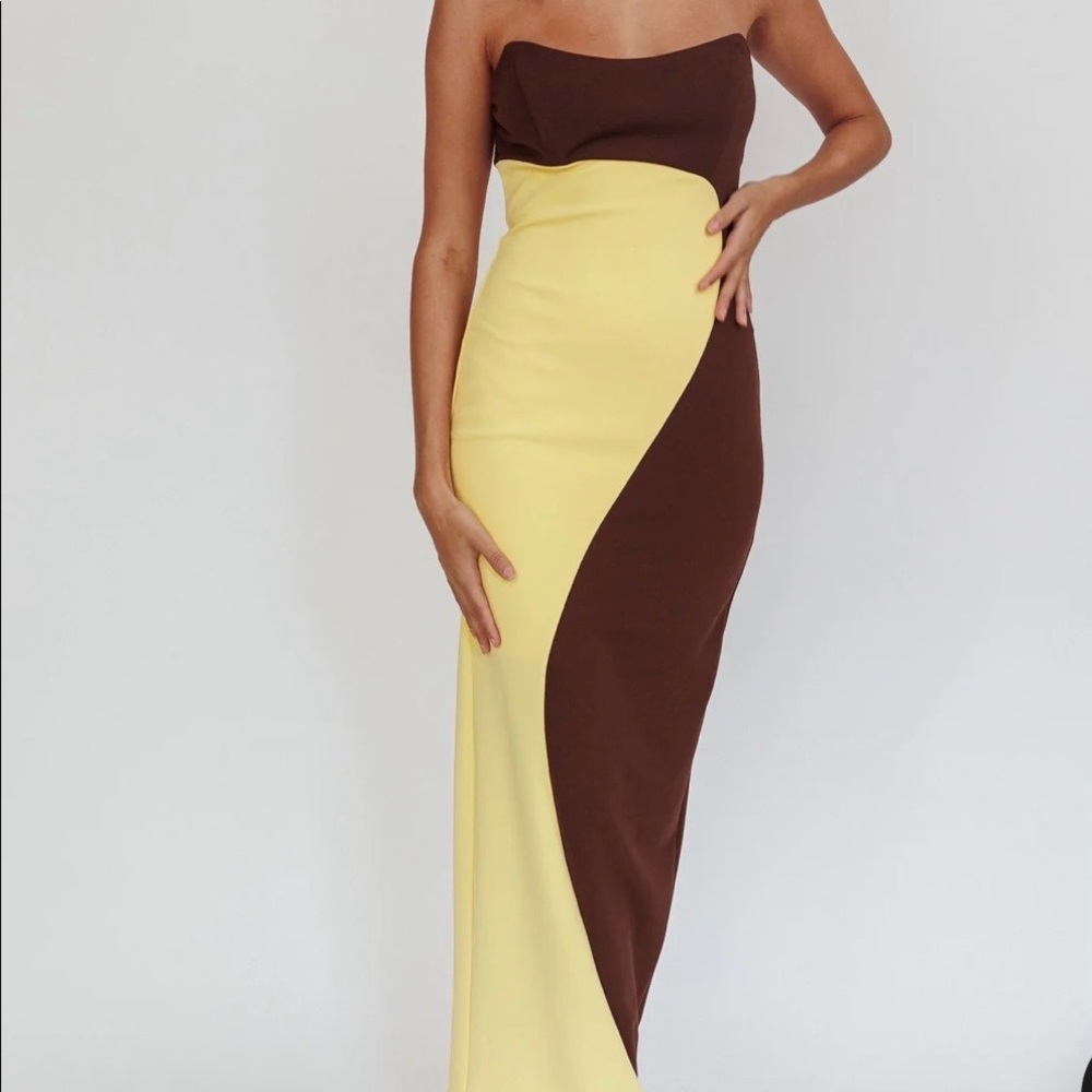 selfie leslie regent strapless maxi dress- NWT
